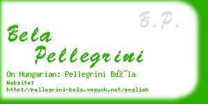 bela pellegrini business card